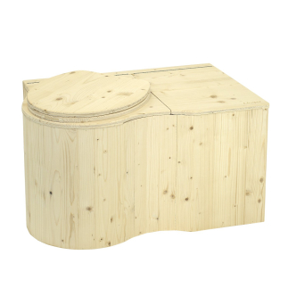 Caja de madera modelo 2 - con asas - Madera barnizada - 33 x 33 x 37 cm