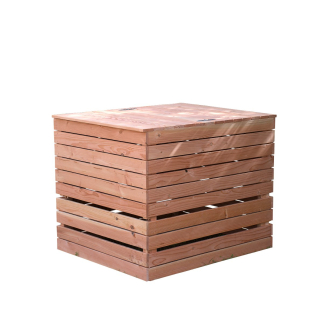 Toilette sèche en bois de pin et épicéa Block 44 x 50 cm - Lécopot