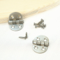 Half round stainless steel hinges for wooden flap seat (x 2)