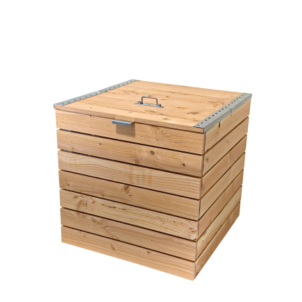 365 Liter wood and steel composter made in France