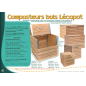 Pack 3 Composteurs en bois Douglas 3 x 365 litres