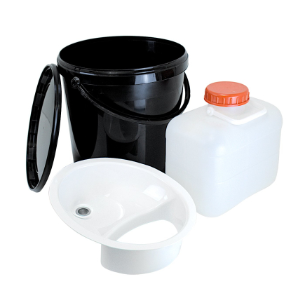 DIY self-builder kit for urine separating dry toilet